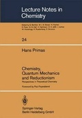 Cover: Chemistry Quantum Mechanics and Reductionism - Springer