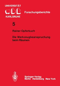 Enlarge image Cover: Die Werkzeugbeanspruchung beim Räumen - Springer