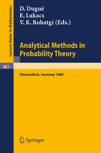 Enlarge image Cover: Analytical Methods in Probability Theory - Springer