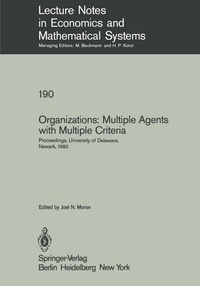 Abbildung von: Organizations: Multiple Agents with Multiple Criteria - Springer