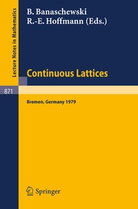 Abbildung von: Continuous Lattices - Springer