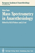 Cover: Mass Spectrometry in Anaesthesiology - Springer
