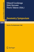 Cover: Geometry Symposium Utrecht 1980 - Springer