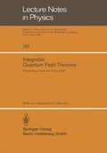 Cover: Integrable Quantum Field Theories - Springer