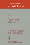Cover: An Analytical Description of CHILL, the CCITT High Level Language - Springer