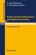 Cover: Brauer Groups in Ring Theory and Algebraic Geometry - Springer