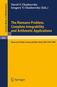 Abbildung von: The Riemann Problem, Complete Integrability and Arithmetic Applications - Springer