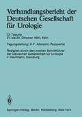 Cover: Verhandlungsbericht der Deutschen Gesellschaft f&uuml;r Urologie - Springer