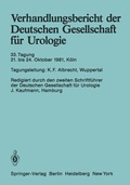 Cover: Verhandlungsbericht der Deutschen Gesellschaft f&uuml;r Urologie - Springer