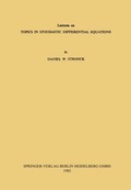 Cover: Lectures on Topics in Stochastic Differential Equations - Springer
