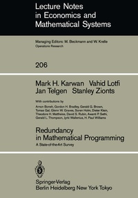 Enlarge image Cover: Redundancy in Mathematical Programming - Springer