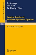 Cover: Iterative Solution of Nonlinear Systems of Equations - Springer