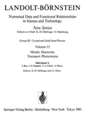 Cover: Electrical Resistivity, Thermoelectrical Power and Optical Properties - Springer