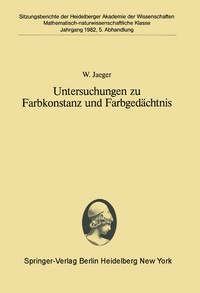 Abbildung von: Untersuchungen zu Farbkonstanz und Farbgedächtnis - Springer