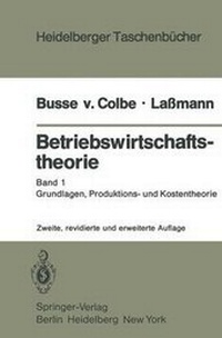 Enlarge image Cover: Betriebswirtschaftstheorie - Springer