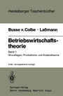 Cover: Betriebswirtschaftstheorie - Springer