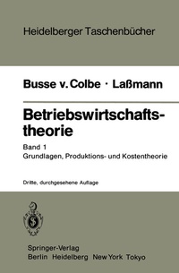Enlarge image Cover: Betriebswirtschaftstheorie - Springer