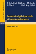 Cover: Geometrie algebrique reelle et formes quadratiques - Springer