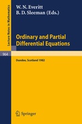 Cover: Ordinary and Partial Differential Equations - Springer