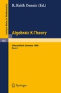 Cover: Algebraic K - Theory - Springer