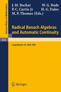 Abbildung von: Radical Banach Algebras and Automatic Continuity - Springer