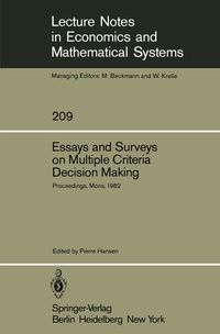 Enlarge image Cover: Essays and Surveys on Multiple Criteria Decision Making - Springer