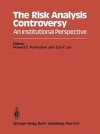 Enlarge image Cover: The Risk Analysis Controversy - Springer