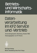 Cover: Datenverarbeitung im KFZ-Service und -Vertrieb - Springer