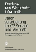 Cover: Datenverarbeitung im KFZ-Service und -Vertrieb - Springer