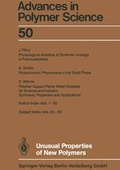 Cover: Unusual Properties of New Polymers - Springer