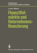 Cover: Finanztitelm&auml;rkte und Unternehmensfinanzierung - Springer