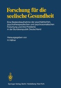 Cover: Forschung f&uuml;r die seelische Gesundheit - Springer