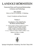 Cover: Geophysics of the Solid Earth, the Moon and the Planets - Springer