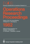 Cover: DGOR Papers of the 11th Annual Meeting Vortr&auml;ge der 11. Jahrestagung - Springer