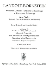 Abbildung von: Magnetic Susceptibilities / Magnetische Suszeptibilitäten - Springer