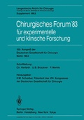 Cover: Chirurgisches Forum '83 f&uuml;r experimentelle und klinische Forschung - Springer