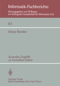 Cover: Korrekte Zugriffe zu verteilten Daten - Springer