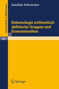 Abbildung von: Kohomologie arithmetisch definierter Gruppen und Eisensteinreihen - Springer