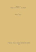 Cover: Lectures on Three-Dimensional Elasticity - Springer