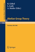 Cover: Abelian Group Theory - Springer