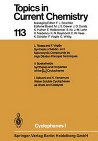 Enlarge image Cover: Cyclophanes 1 - Springer
