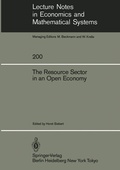 Cover: The Resource Sector in an Open Economy - Springer