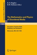 Cover: The Mathematics and Physics of Disordered Media - Springer