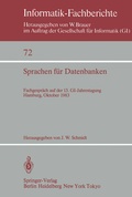 Cover: Sprachen f&uuml;r Datenbanken - Springer
