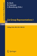 Cover: Lie Group Representations I - Springer