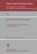 Cover: Sprachen f&uuml;r Datenbanken - Springer
