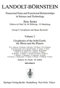 Cover: Geophysics of the Solid Earth, the Moon and the Planets - Springer