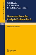 Cover: Linear und Complex Analysis Problem Book - Springer