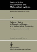Cover: Selected Topics in Operations Research and Mathematical Economics - Springer