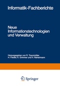 Cover: Neue Informationstechnologien und Verwaltung - Springer